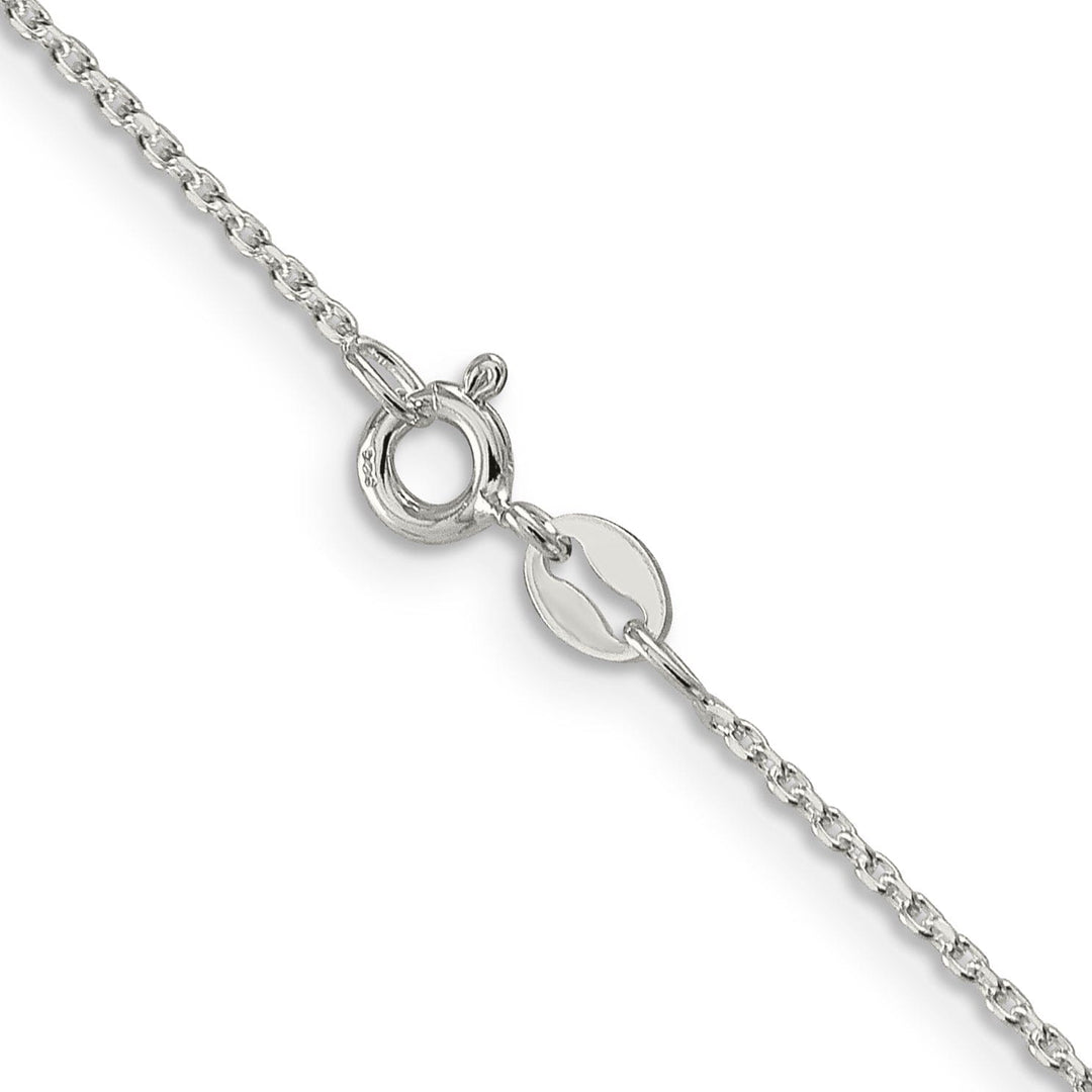 Silver Polish 1.20-mm Beveled Oval Cable Chain