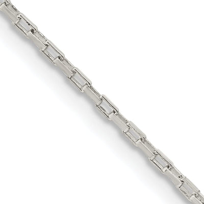 Silver Polished 1.30-mm Elongated Box Chain at $ 12.87 only from Jewelryshopping.com