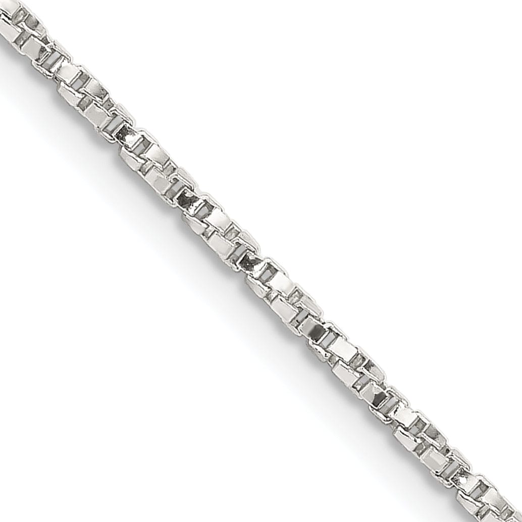 Silver Polished 1.35-mm Twisted Box Chain