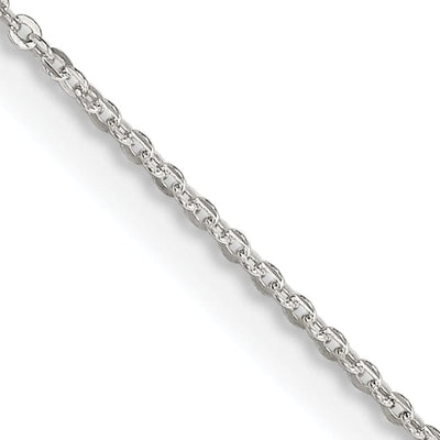 Sterling Silver 1.15-mm Flat Cable Chain at $ 5.78 only from Jewelryshopping.com