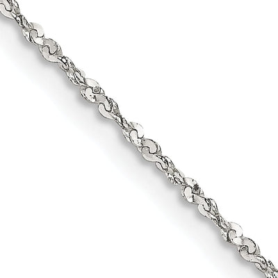 Silver Polish 1.00-mm Twisted Serpentine Chain at $ 9.53 only from Jewelryshopping.com
