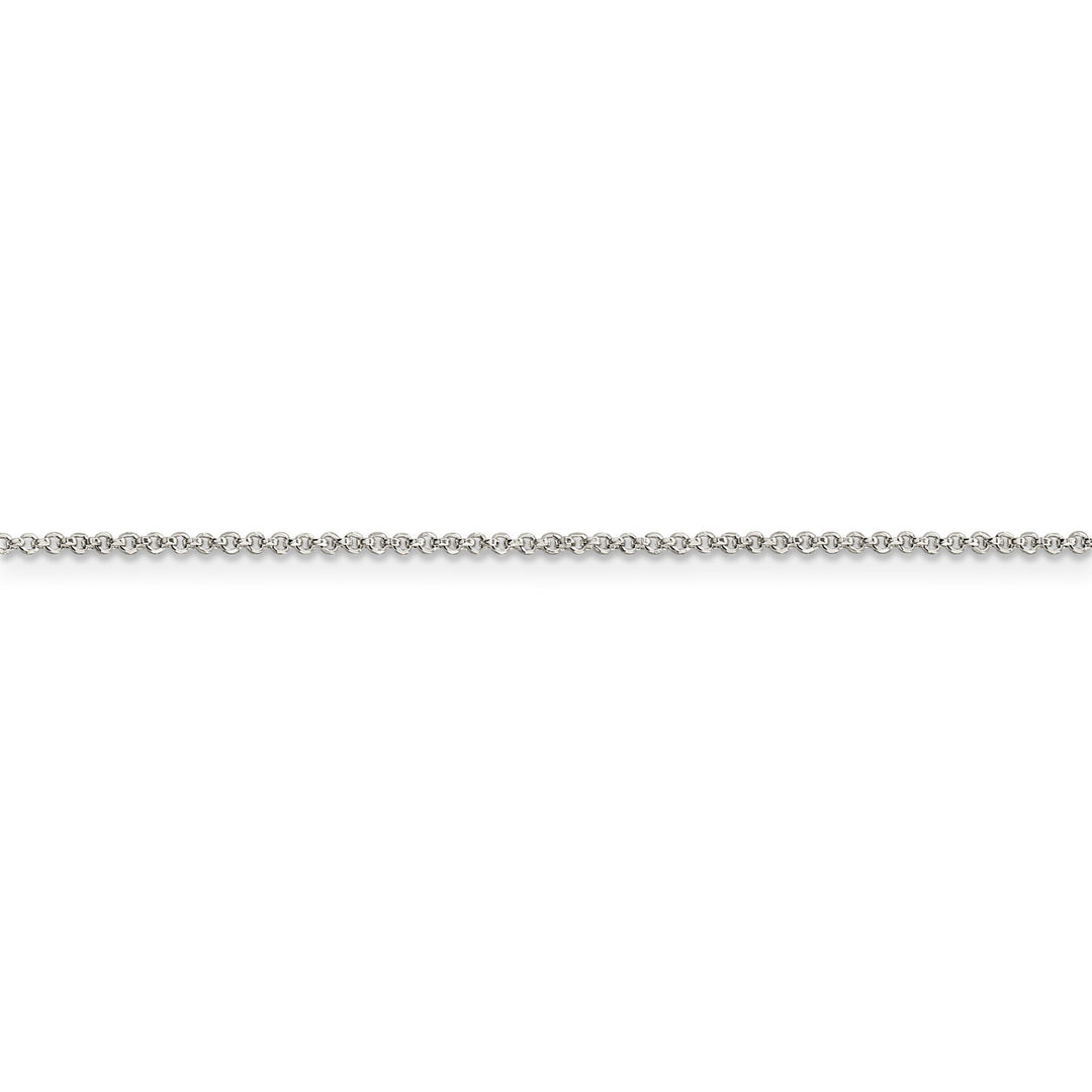 Silver Polished Finished 2.17-mm Rolo Chain