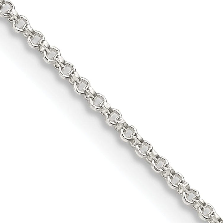 Silver Polished Finished 2.17-mm Rolo Chain