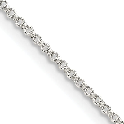 Silver Polished Finished 2.17-mm Rolo Chain at $ 14.01 only from Jewelryshopping.com