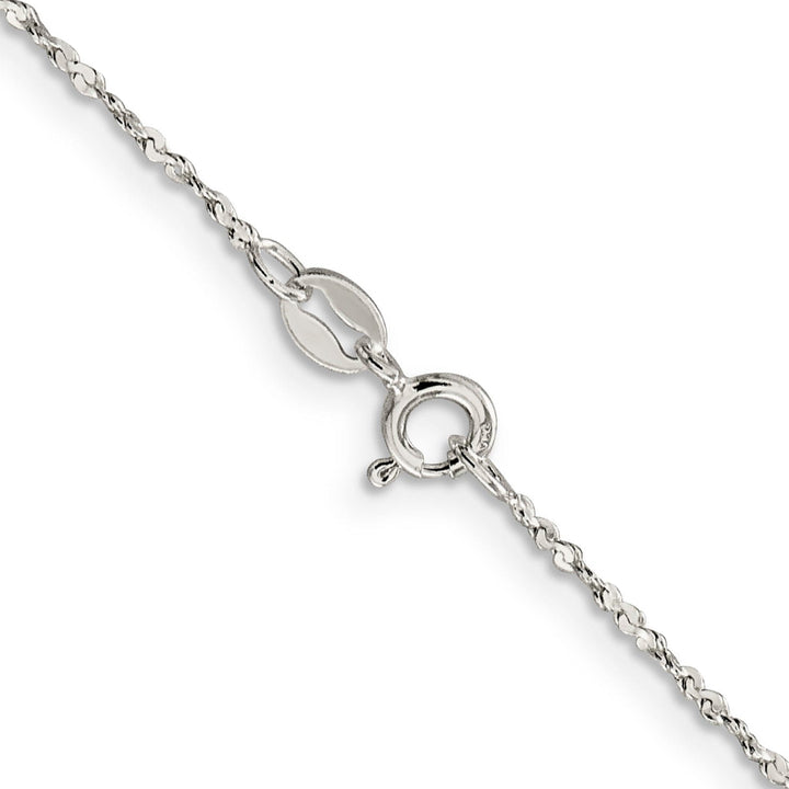 Silver Polish 1.20-mm Twisted Serpentine Chain