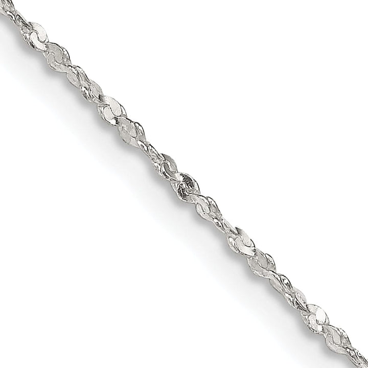 Silver Polish 1.20-mm Twisted Serpentine Chain