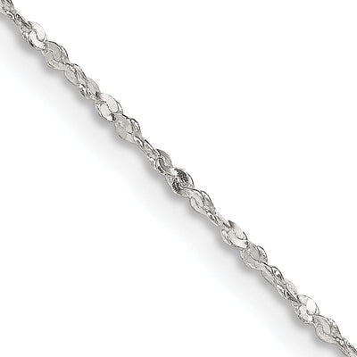 Silver Polish 1.20-mm Twisted Serpentine Chain at $ 13.15 only from Jewelryshopping.com