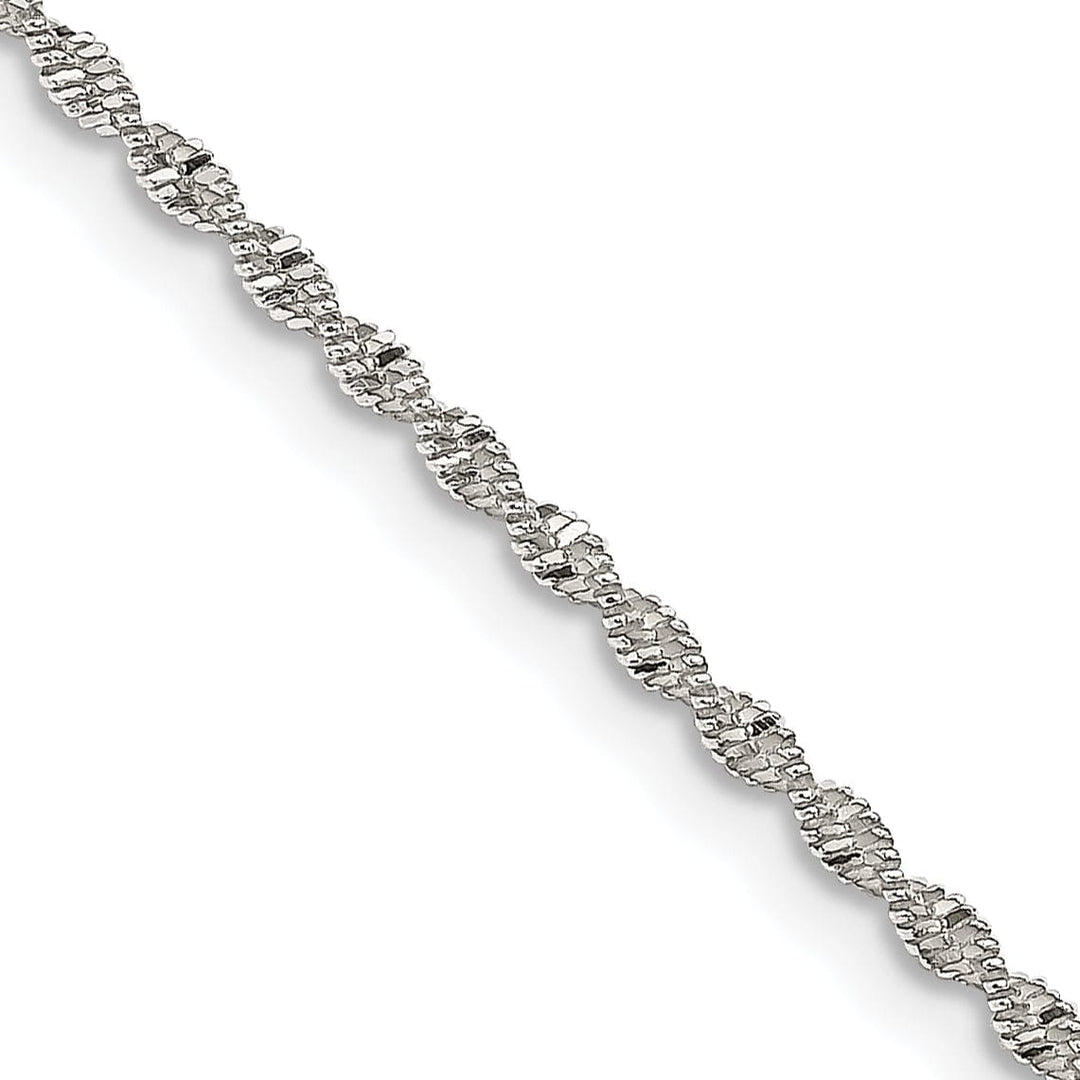 Silver Polish 1.65mm Twisted Herringbone Chain