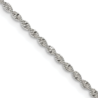 Silver Polish 1.65mm Twisted Herringbone Chain at $ 7.35 only from Jewelryshopping.com