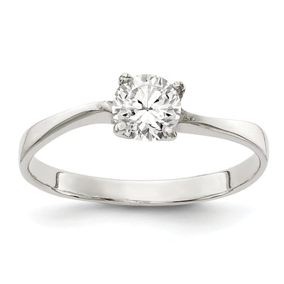Sterling Silver Solitaire Round C.Z Ring at $ 22.78 only from Jewelryshopping.com