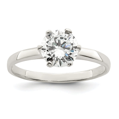 Sterling Silver Solitaire Round C.Z Ring at $ 26.38 only from Jewelryshopping.com