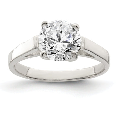 Sterling Silver Solitaire Round C.Z Ring at $ 24.2 only from Jewelryshopping.com