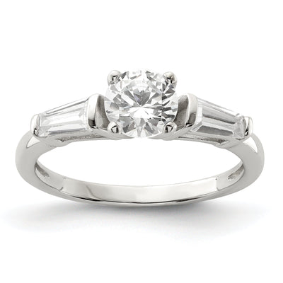 Sterling Silver Round C.Z Engagement Ring at $ 26.16 only from Jewelryshopping.com