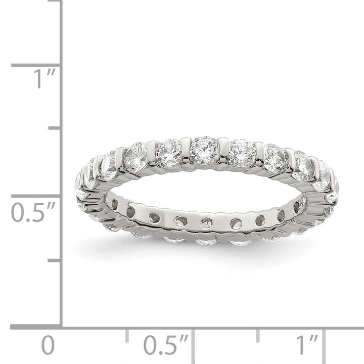 Sterling Silver Cubic Zirconia Band Rings