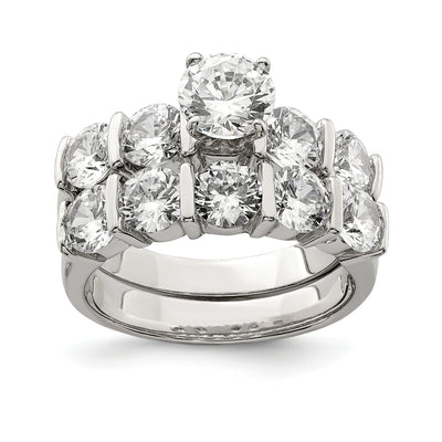 Sterling Silver Cubic Zirconia Band Rings Set at $ 58.74 only from Jewelryshopping.com