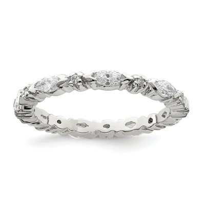 Sterling Silver Cubic Zirconia Band at $ 36.08 only from Jewelryshopping.com