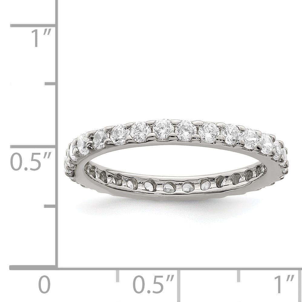 Sterling Silver Cubic Zirconia Anniversary Ring