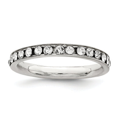 Sterling Silver Cubic Zirconia Eternity Band at $ 24.86 only from Jewelryshopping.com