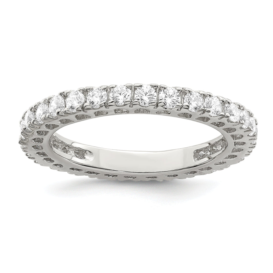 Sterling Silver Eternity Cubic Zirconia Ring