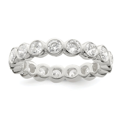 Sterling Silver Cubic Zirconia Enternity Ring at $ 53.58 only from Jewelryshopping.com