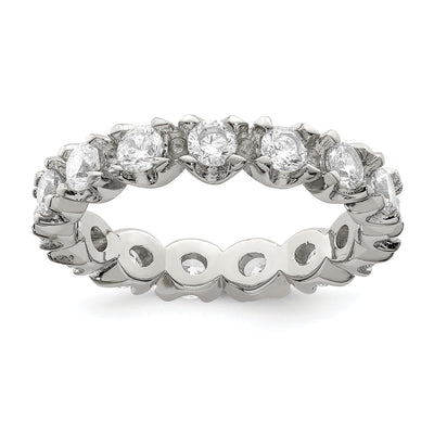 Sterling Silver Cubic Zirconia Enternity Ring at $ 36.86 only from Jewelryshopping.com