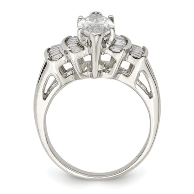Sterling Silver Fancy Cubic Zirconia Ring at $ 61.64 only from Jewelryshopping.com