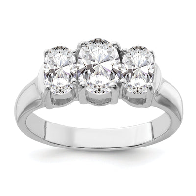 Sterling Silver 3 Stone Cubic Zirconia Ring at $ 34.9 only from Jewelryshopping.com