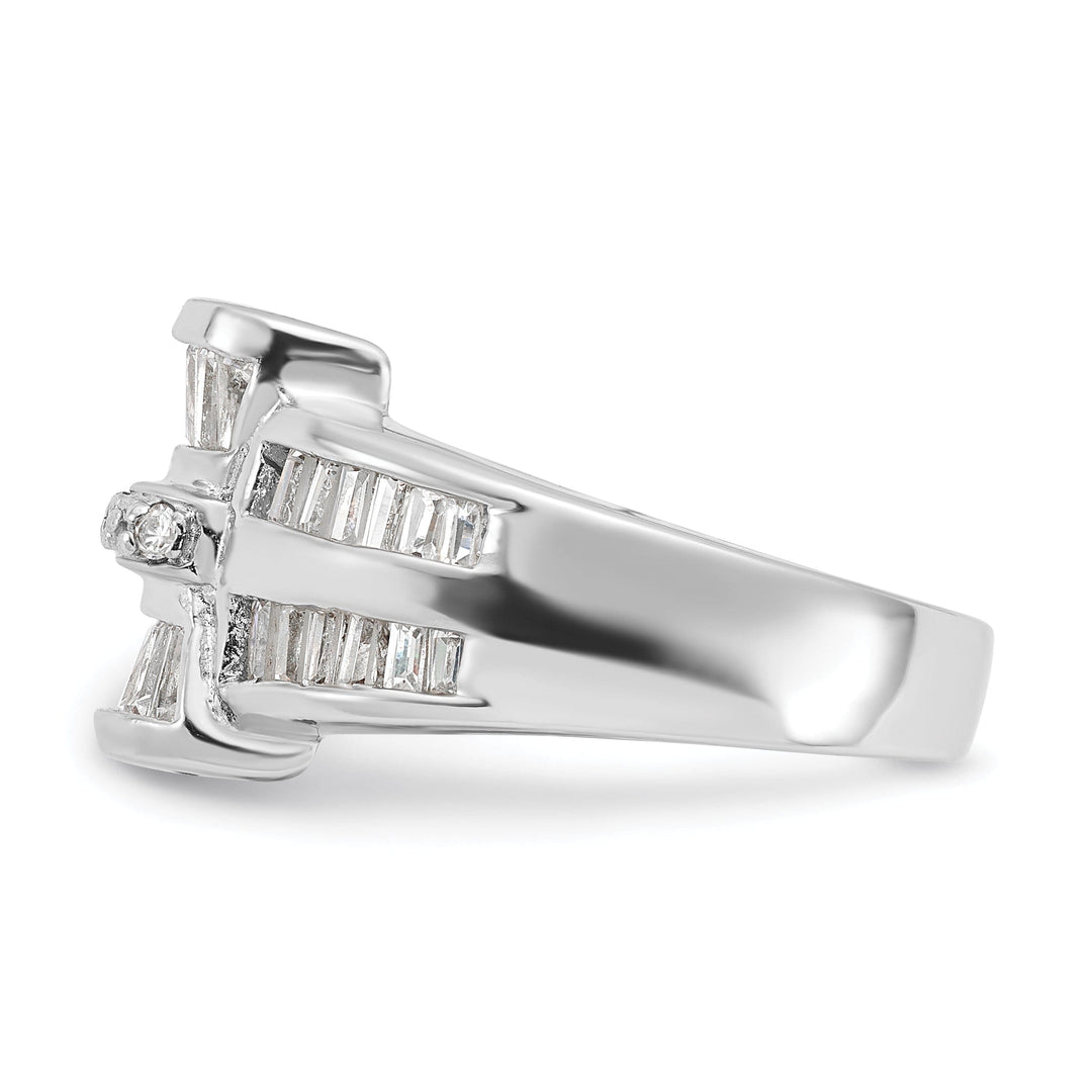 Sterling Silver Fancy Cubic Zirconia Ring