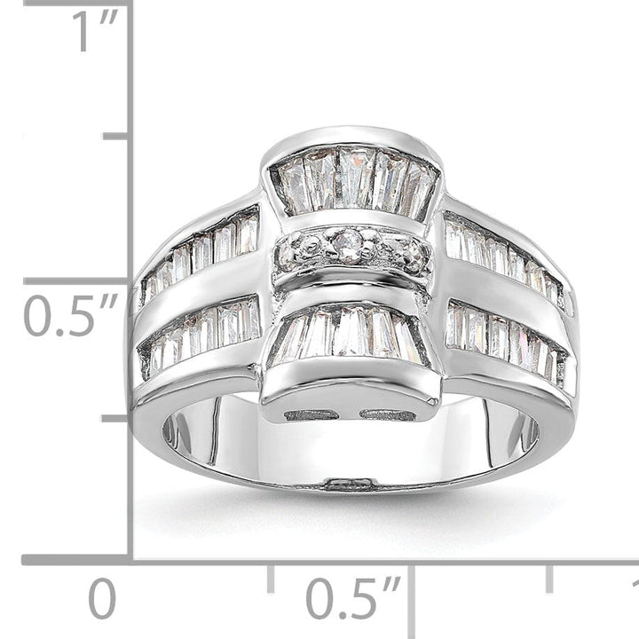 Sterling Silver Fancy Cubic Zirconia Ring