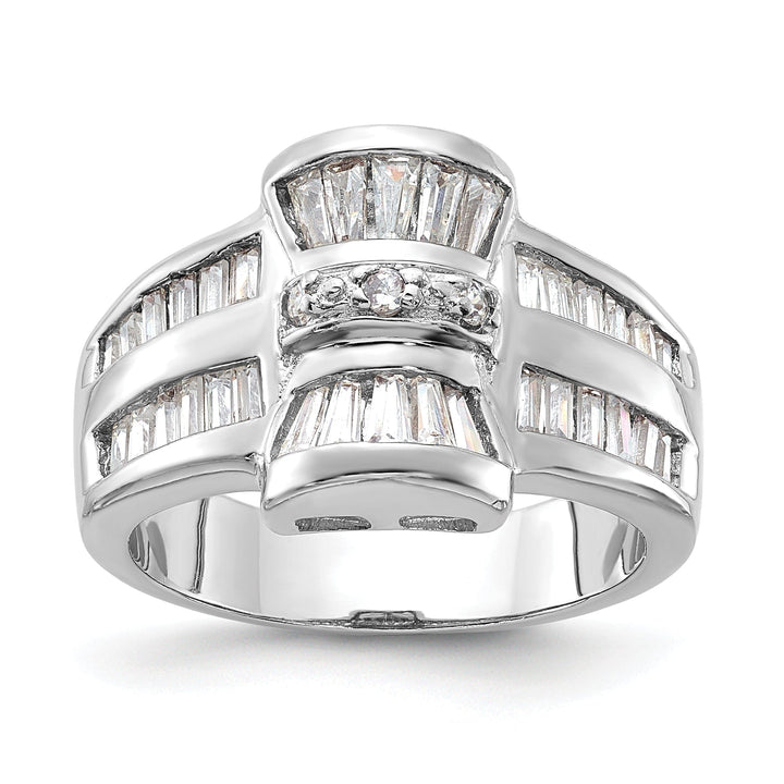 Sterling Silver Fancy Cubic Zirconia Ring