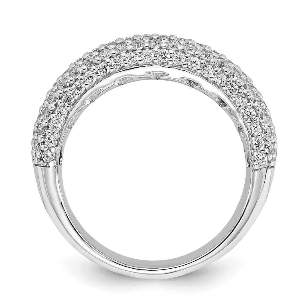 Sterling Silver Pave 113 Stone CZ Ring