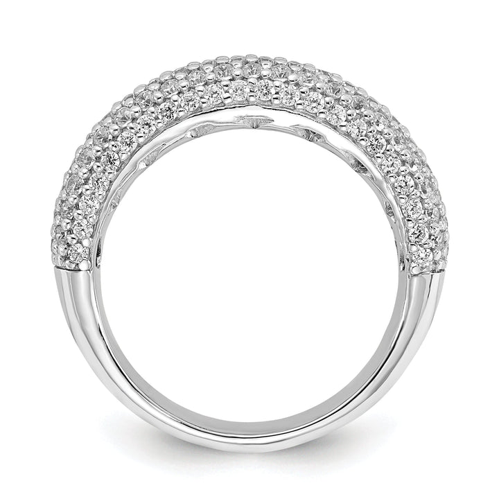 Sterling Silver Pave 113 Stone CZ Ring