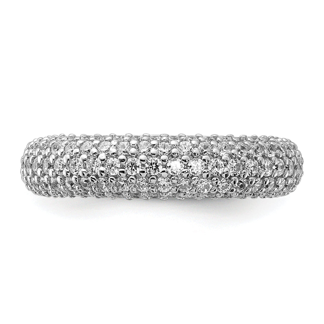 Sterling Silver Pave 113 Stone CZ Ring