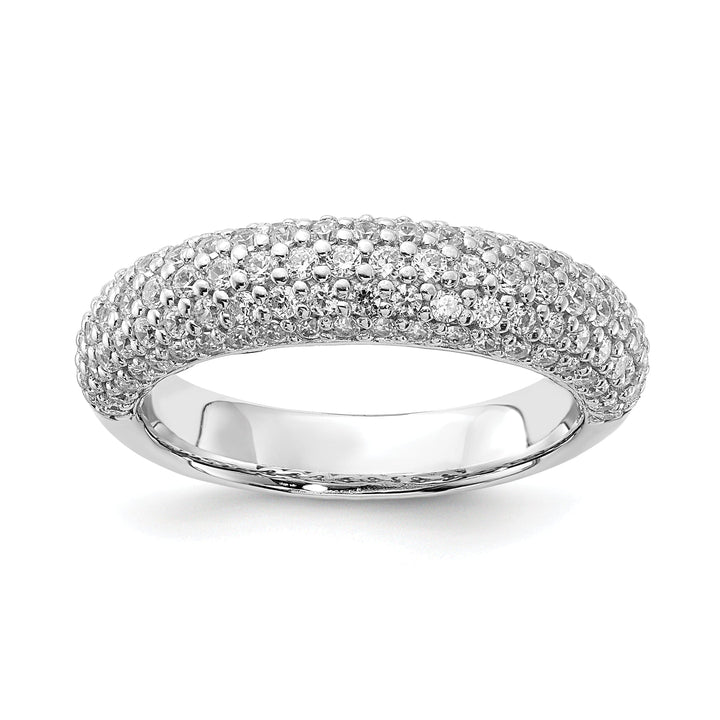 Sterling Silver Pave 113 Stone CZ Ring