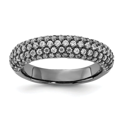 Sterling Silver Pave 113 Stone CZ Ring at $ 44 only from Jewelryshopping.com