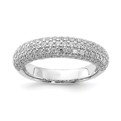 Sterling Silver Pave 113 Stone CZ Ring at $ 44 only from Jewelryshopping.com