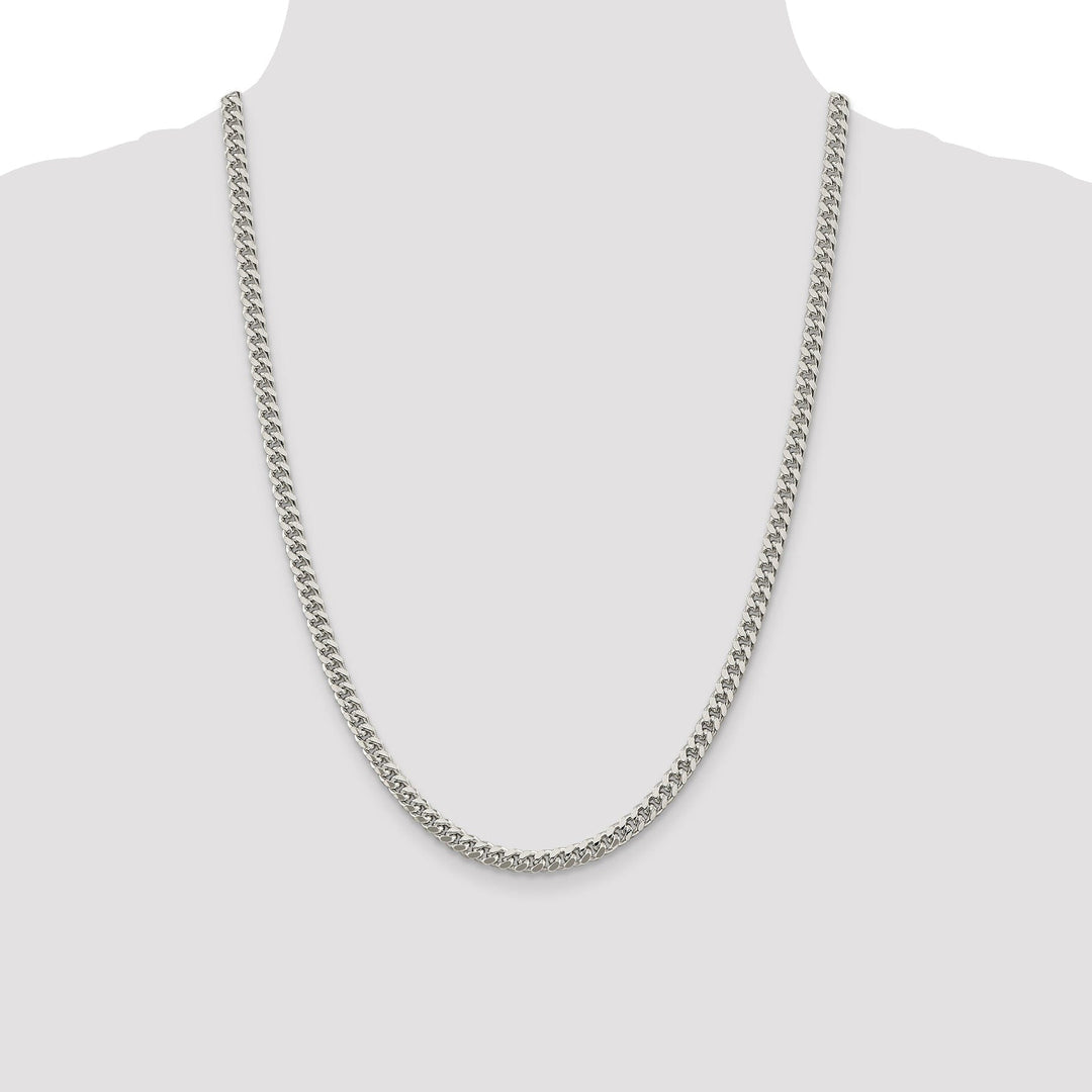 Silver 5.00-mm Solid Domed Link Curb Chain
