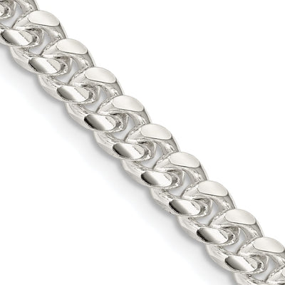 Silver 5.00-mm Solid Domed Link Curb Chain at $ 66.7 only from Jewelryshopping.com