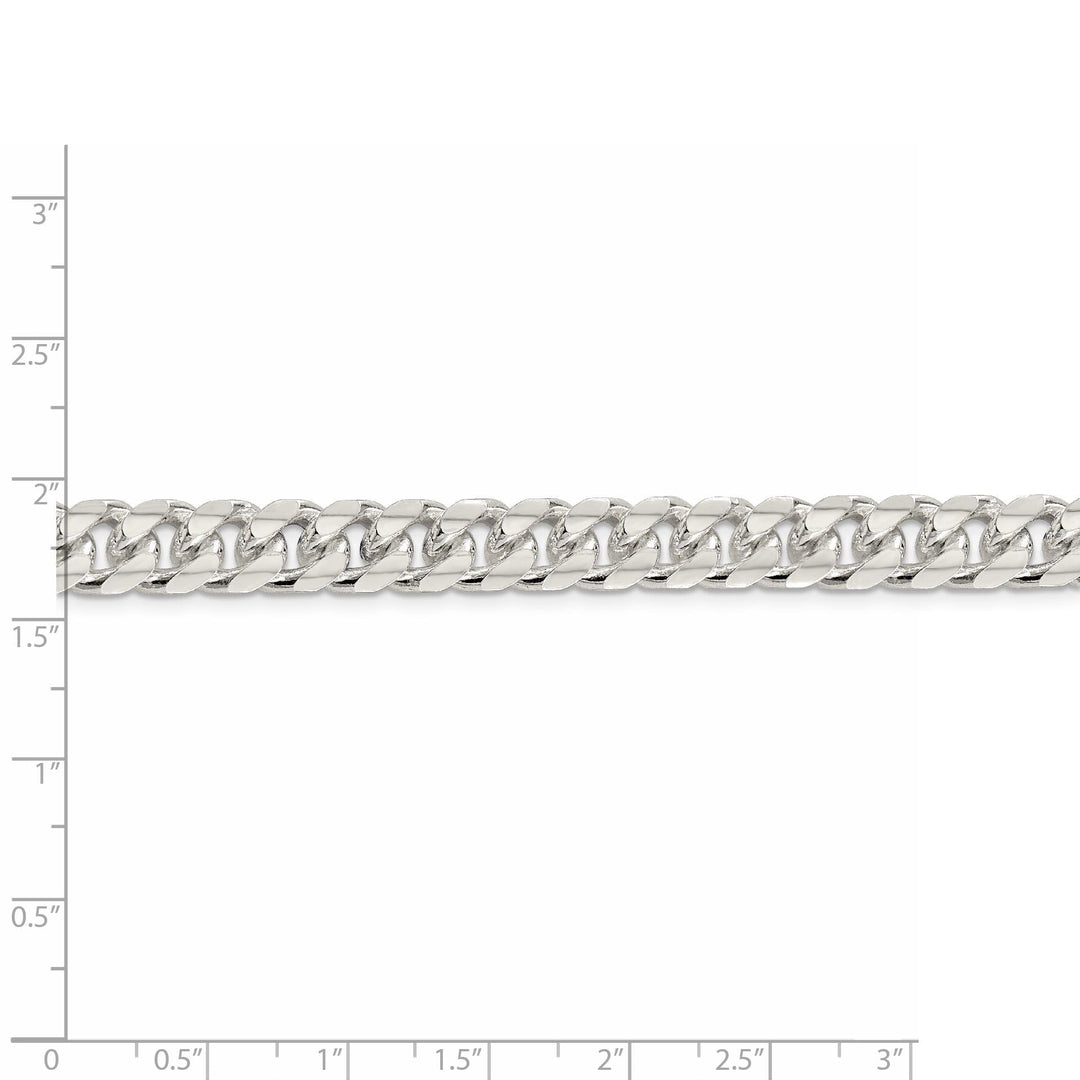 Silver 8.50-mm Solid Domed Link Curb Chain