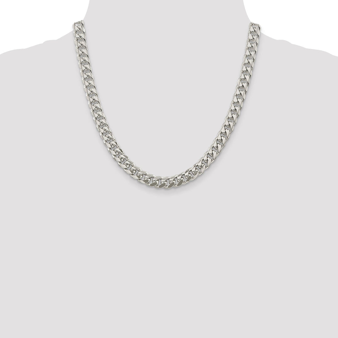 Silver 8.50-mm Solid Domed Link Curb Chain