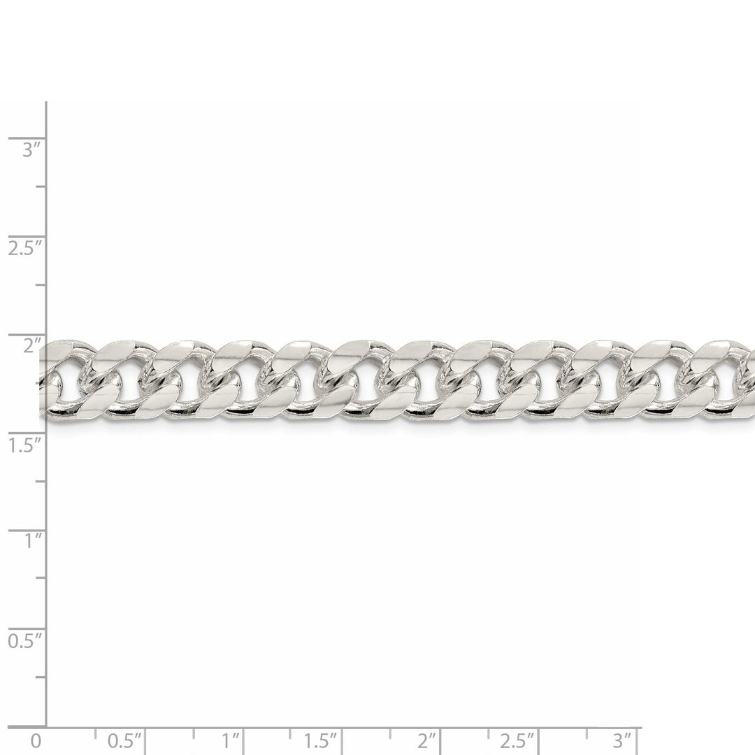 Silver 10.50-mm Solid Domed Link Curb Chain