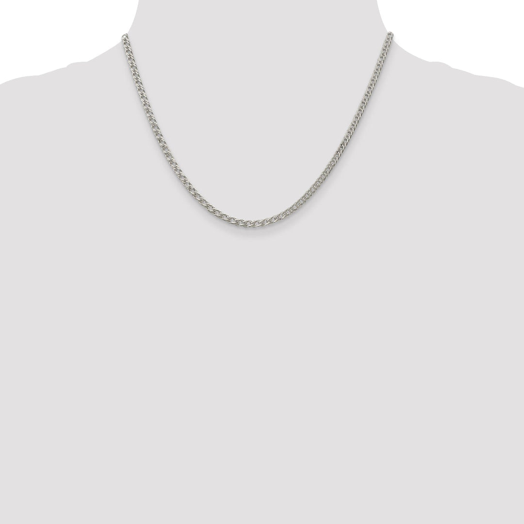 Silver Polished 3.30-mm Solid Rambo Chain