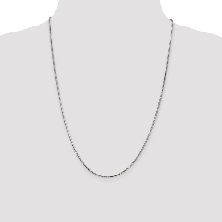 Silver D.C 1.50-mm Solid Flat Snake Chain