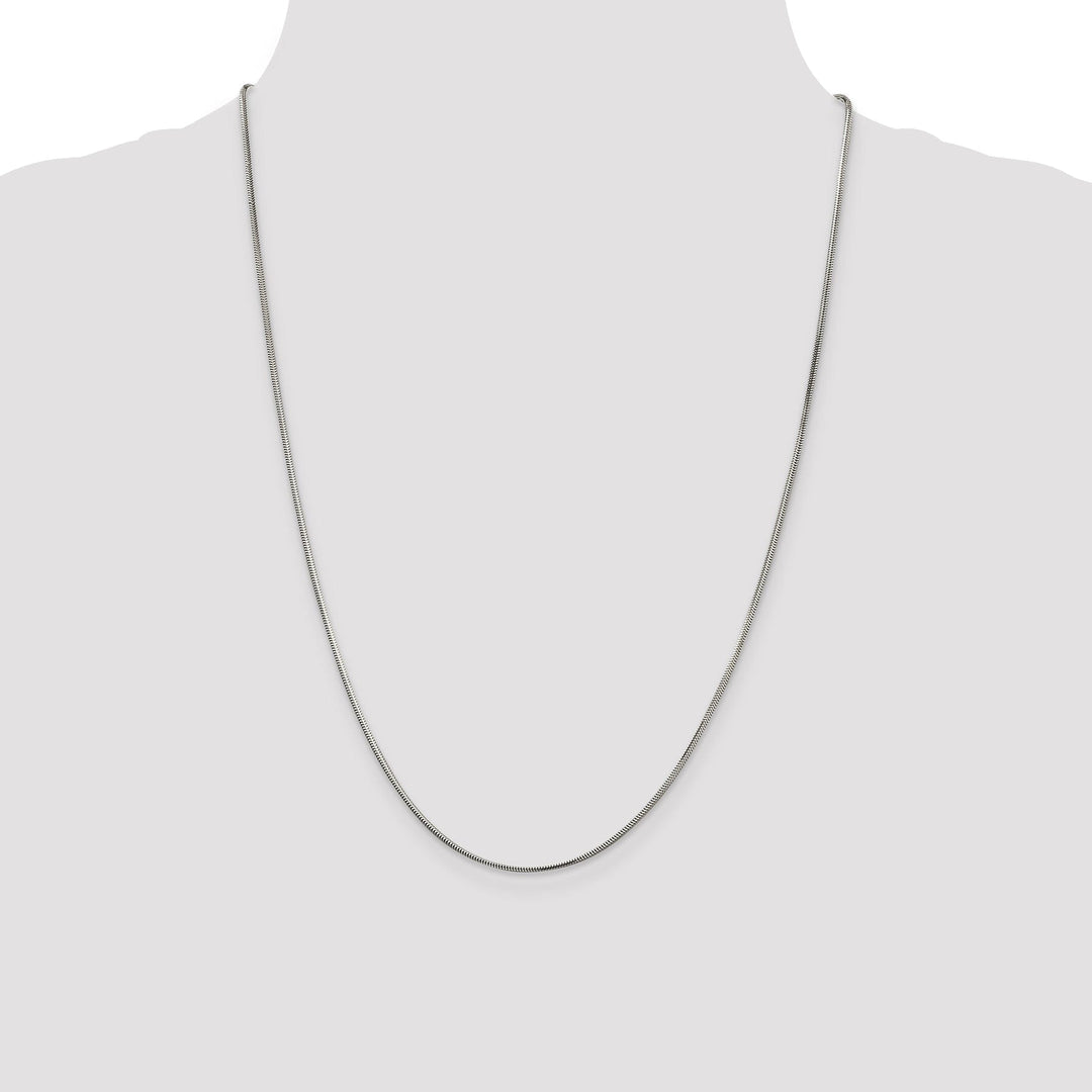 Silver D.C 1.50-mm Solid Flat Snake Chain