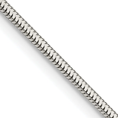 Silver D.C 1.50-mm Solid Flat Snake Chain at $ 10.42 only from Jewelryshopping.com