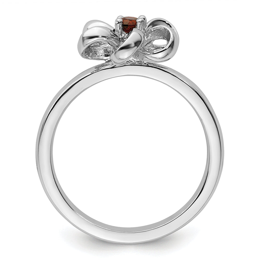 Sterling Silver Stackable Expressions Garnet Ring