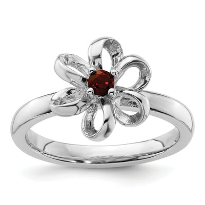 Sterling Silver Stackable Expressions Garnet Ring at $ 29.98 only from Jewelryshopping.com