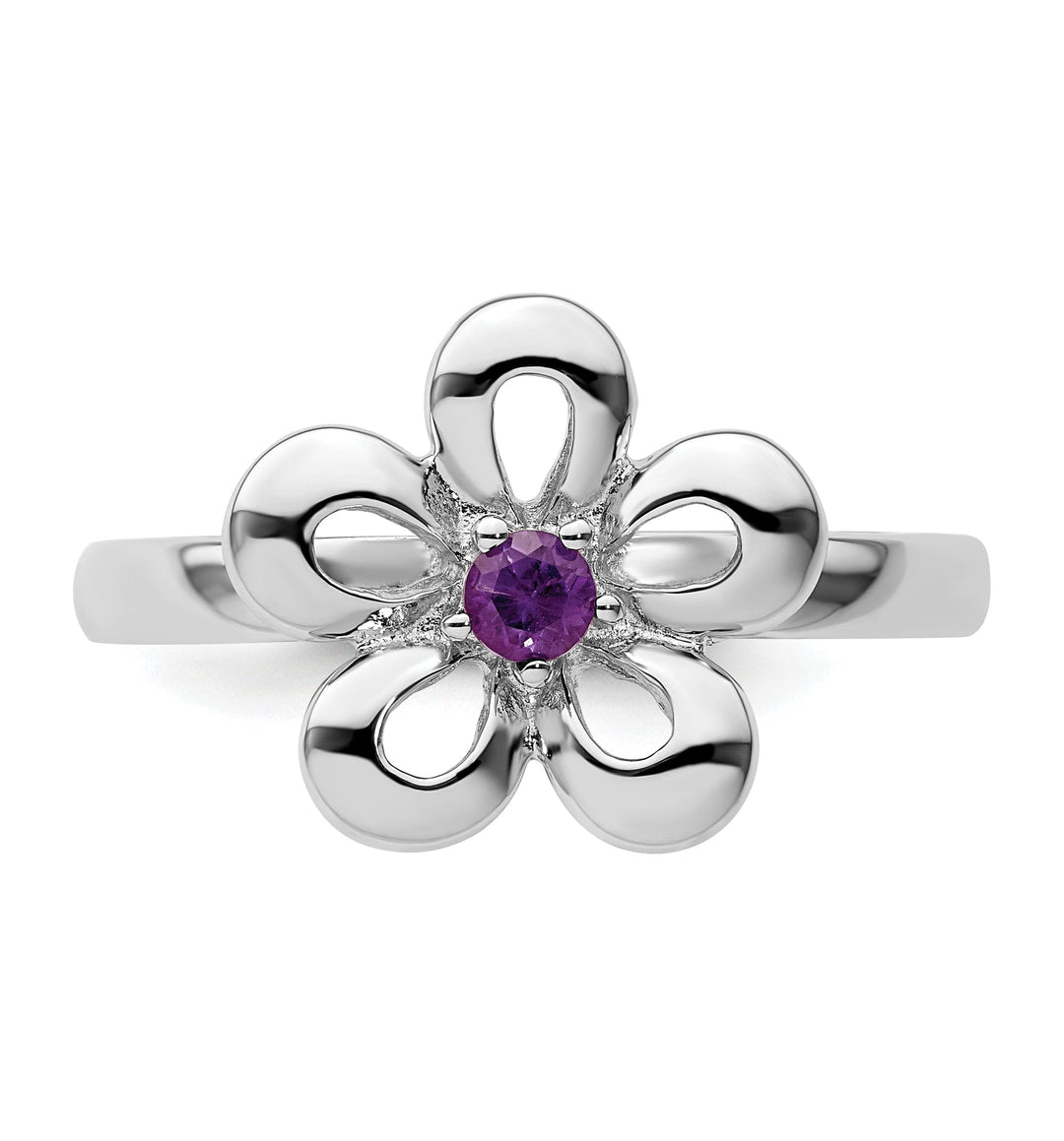 Sterling Silver Stackable Expressions Flower Ring