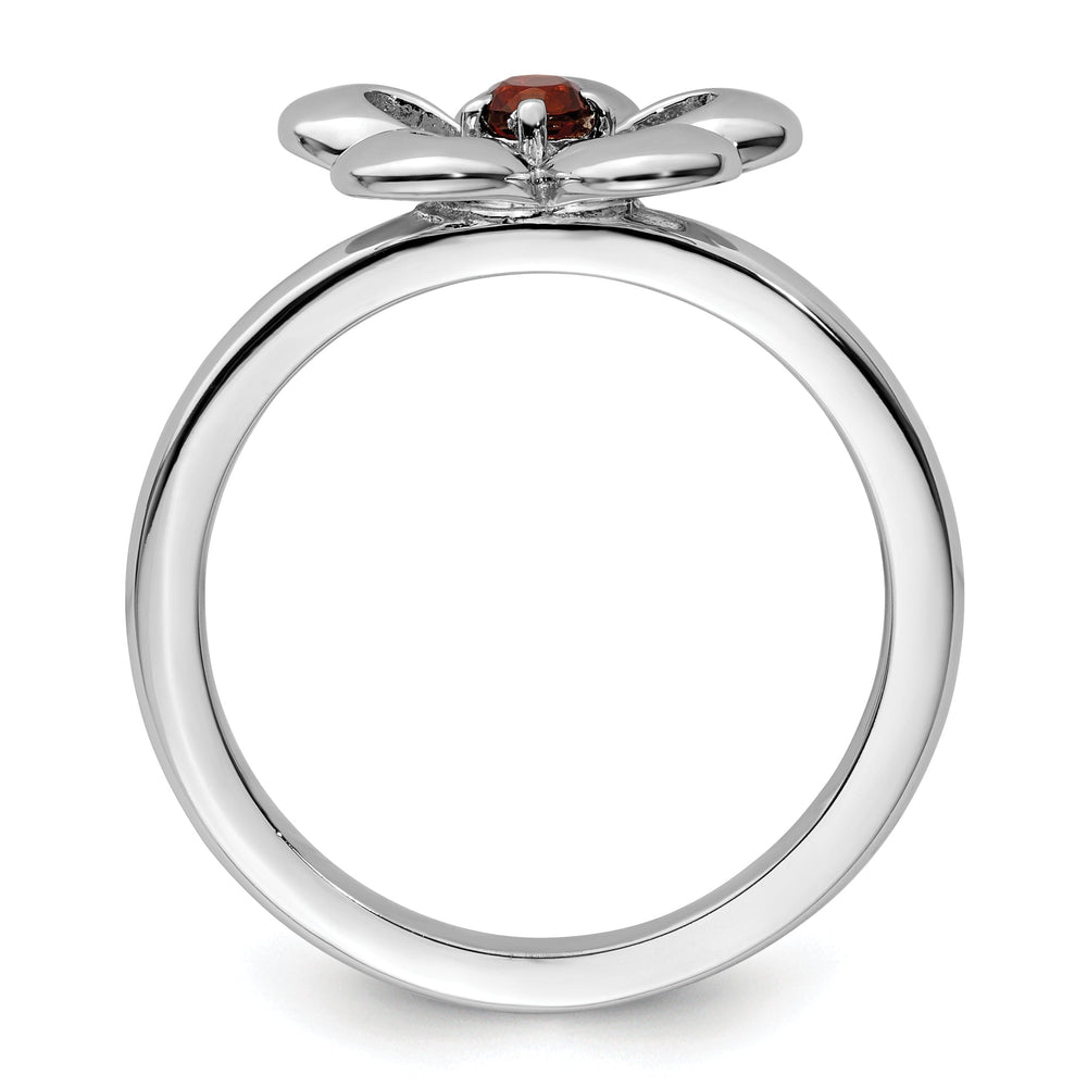 Sterling Silver Stackable Expressions Garnet Ring