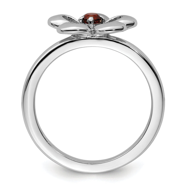 Sterling Silver Stackable Expressions Garnet Ring